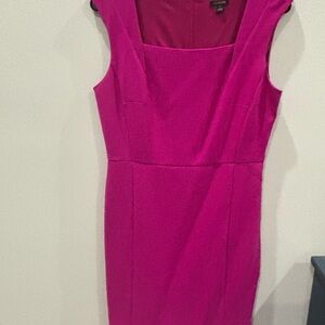 Ann Taylor Fuchsia Midi Sheath Dress